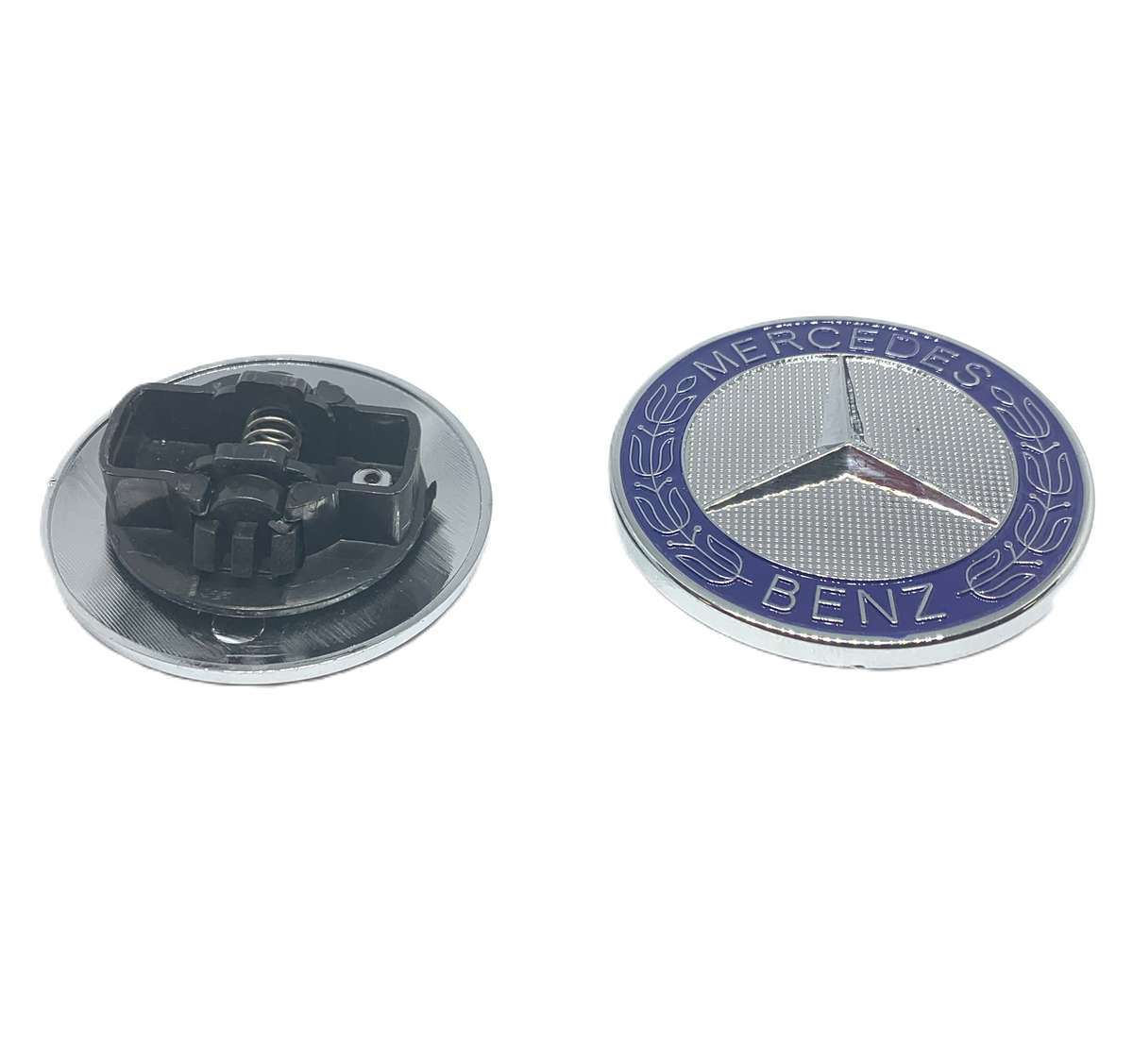 MB Bonnet Emblem Blue/Chrome