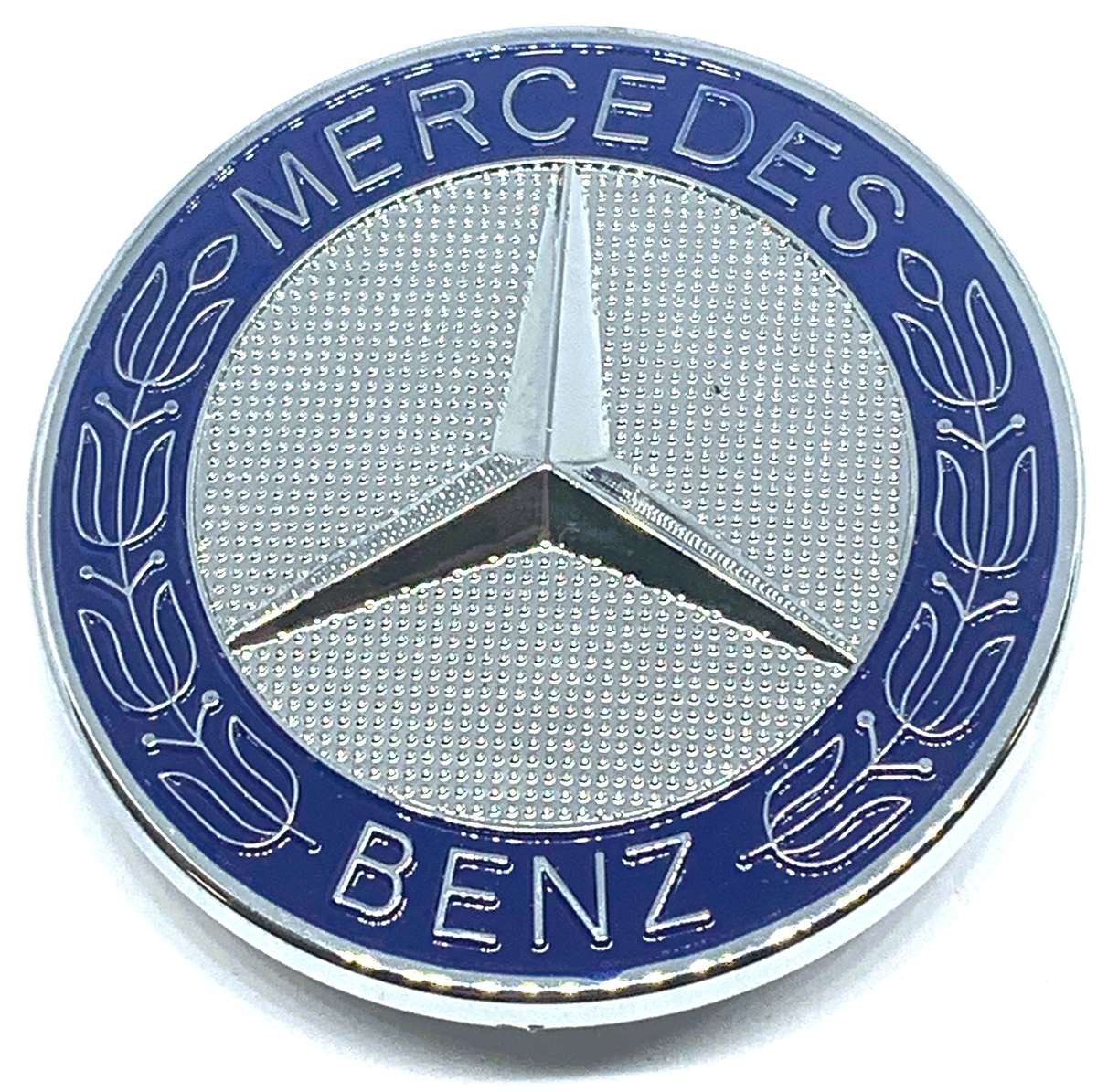 MB Bonnet Emblem Blue/Chrome