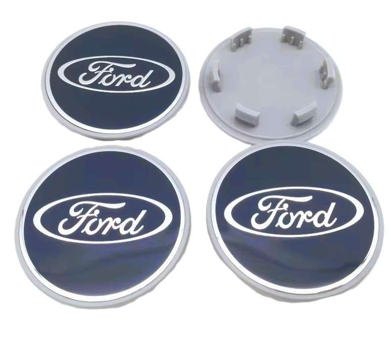 4pcs 63mm / 60mm Car Wheel Centre Caps Rim Hubcaps for Ford (BLUE)