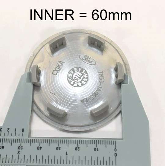 4pcs 63mm / 60mm Car Wheel Centre Caps Rim Hubcaps for Ford (BLUE)