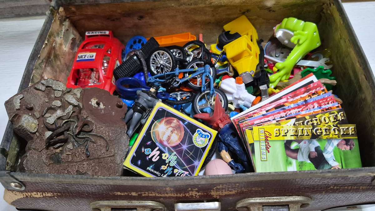 Vintage School Case filled with Goodies