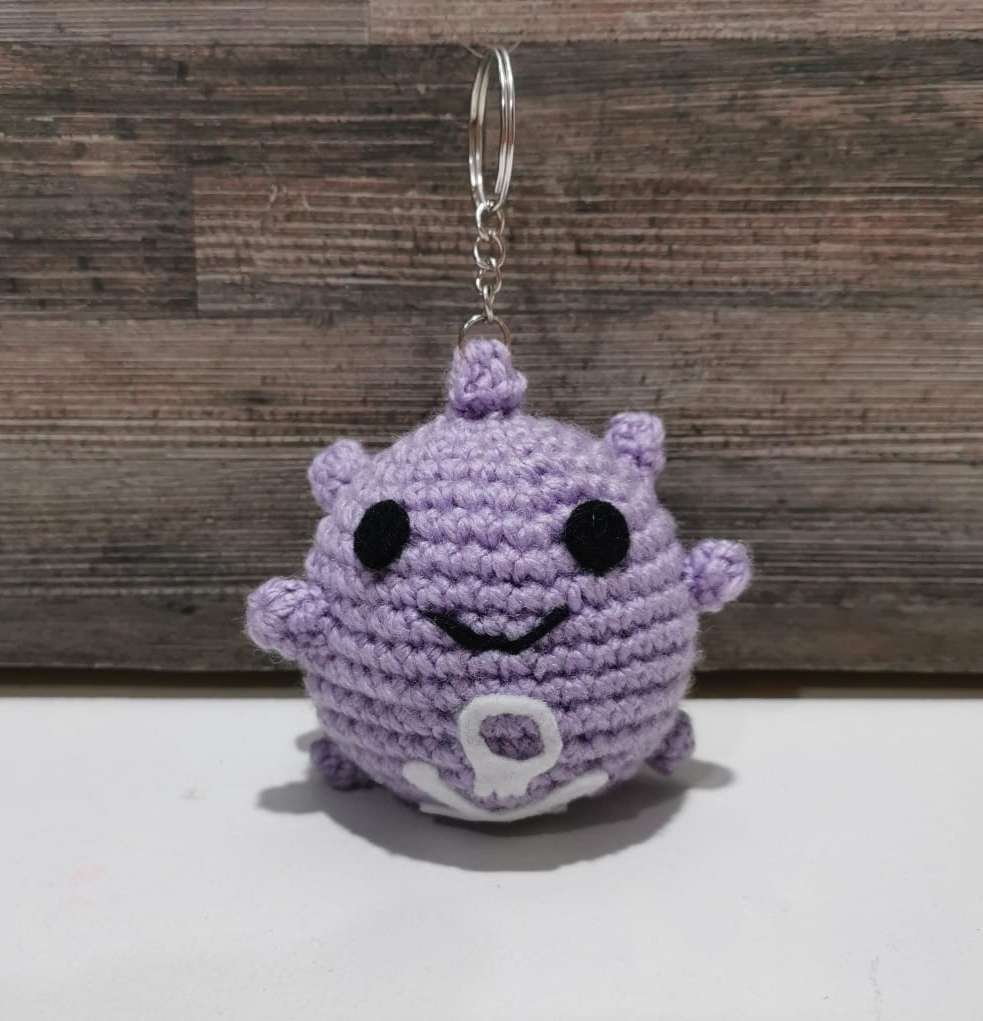 Beautiful Pokémon Koffing Hand Crochet Plushy Keychain