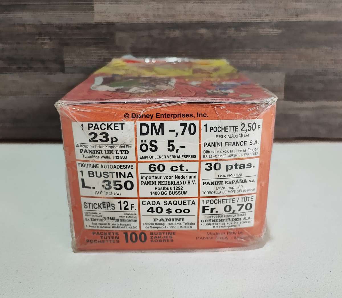 1996 Panini Disney`s The Hunchback of Notre Dame Collectible Stickers(factory sealed box)