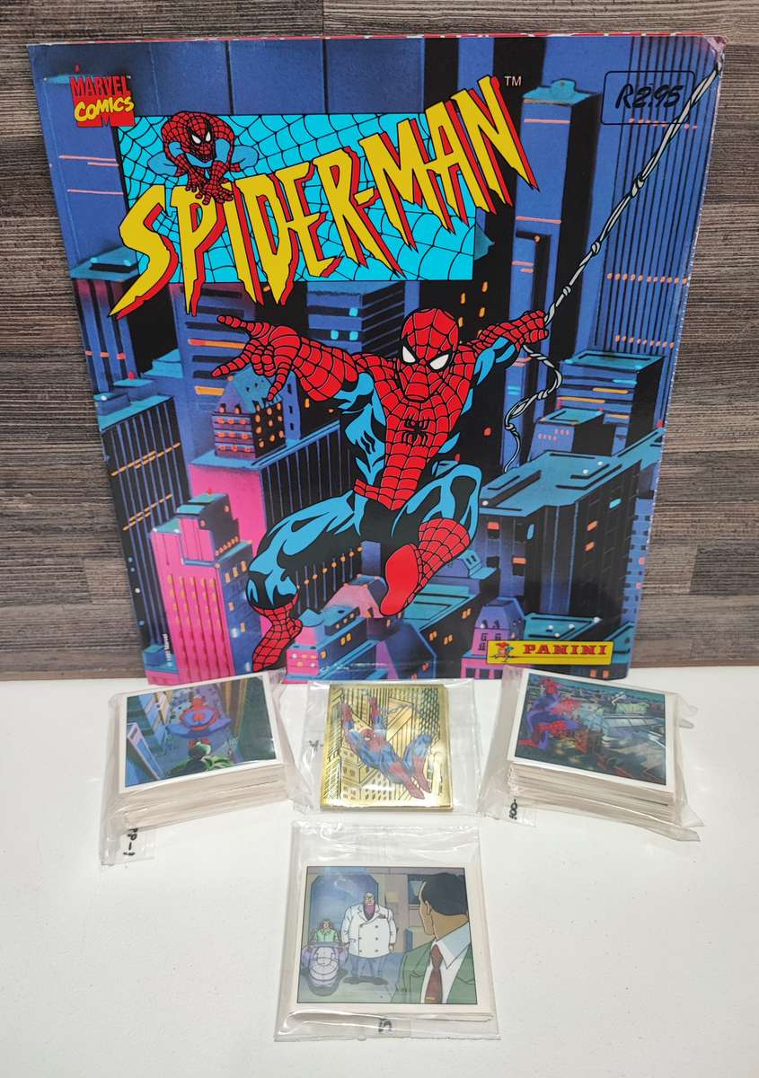 1995 Panini Marvel`s Spiderman Sticker Albums and Collectible Stickers(Complete Set)