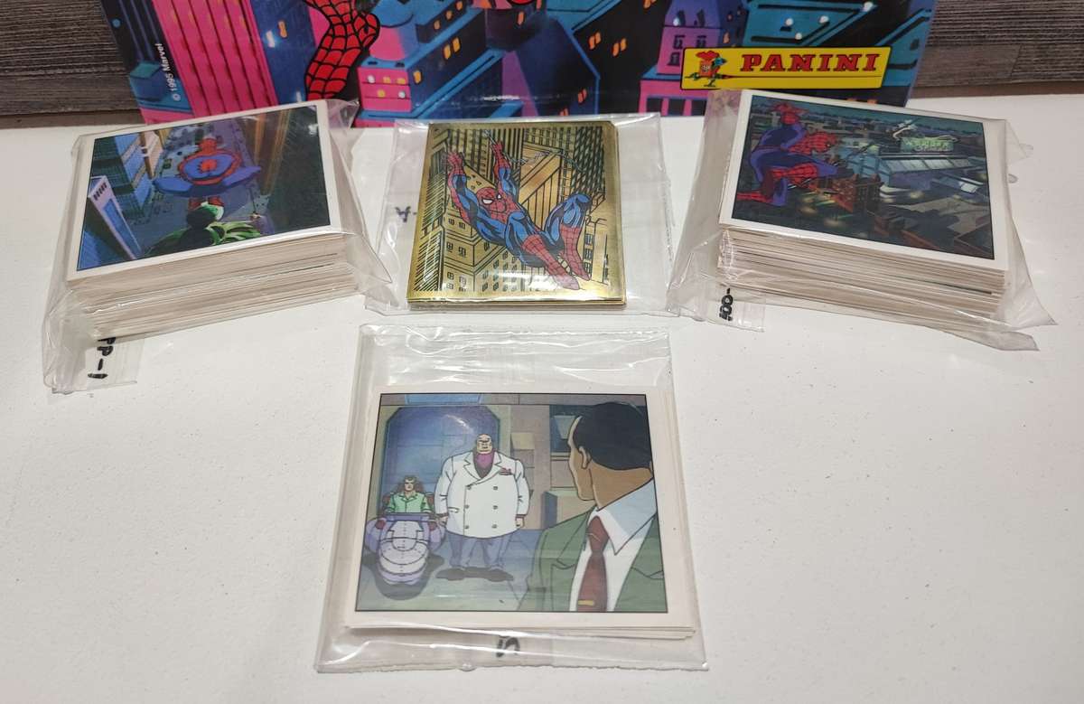 1995 Panini Marvel`s Spiderman Sticker Albums and Collectible Stickers(Complete Set)
