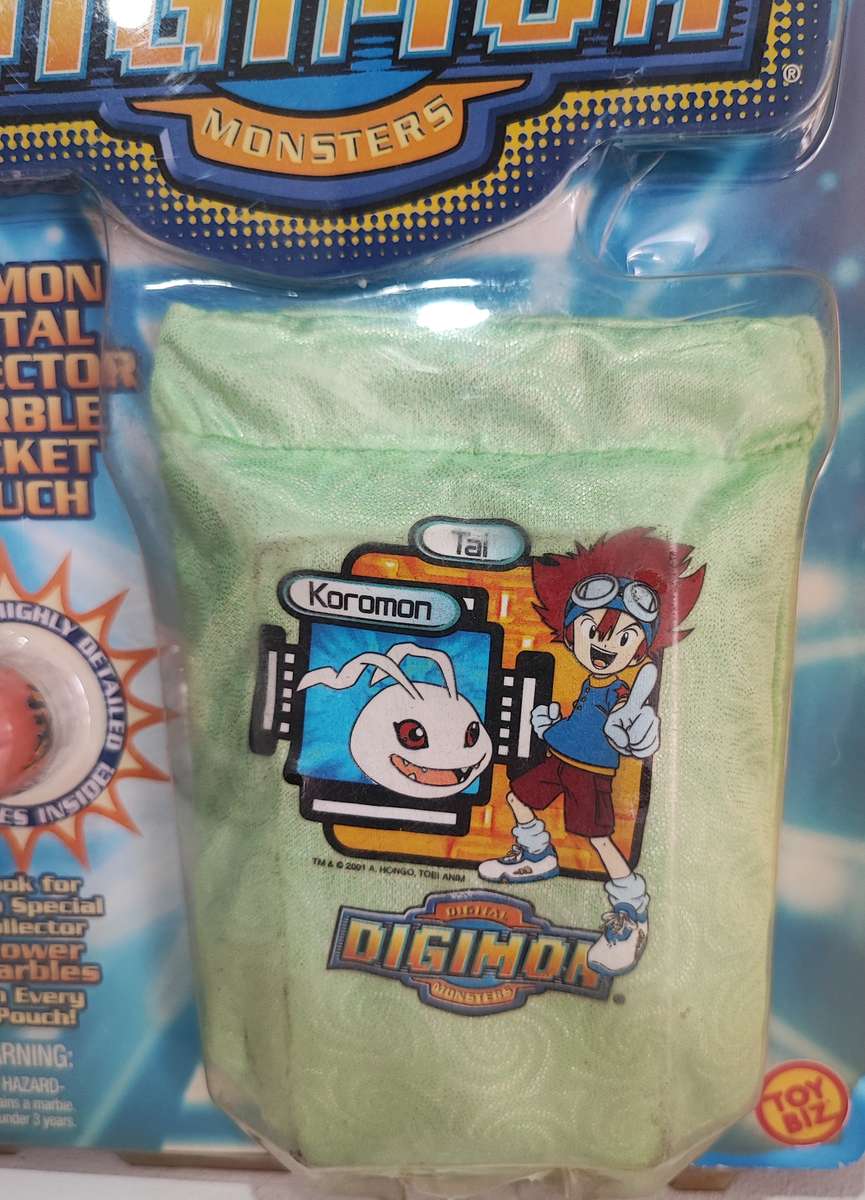 2001 Digimon Collectable Marbles and Marble Pouch