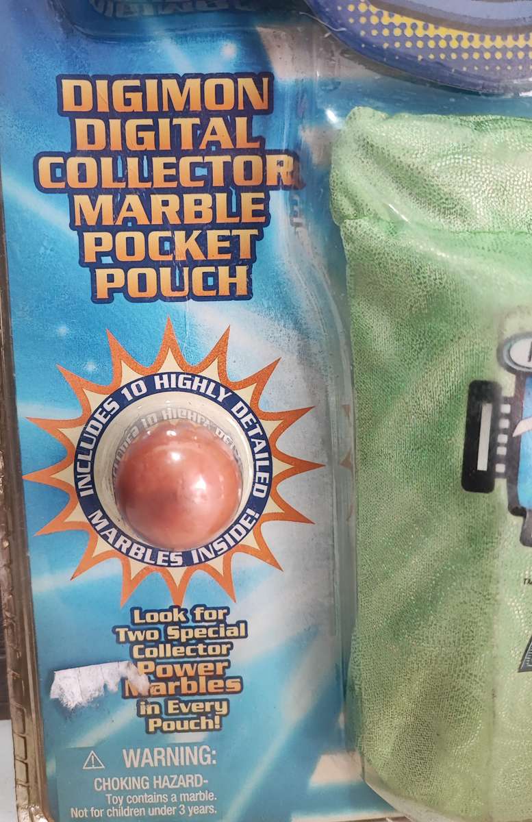 2001 Digimon Collectable Marbles and Marble Pouch