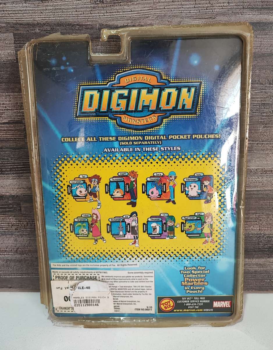 2001 Digimon Collectable Marbles and Marble Pouch
