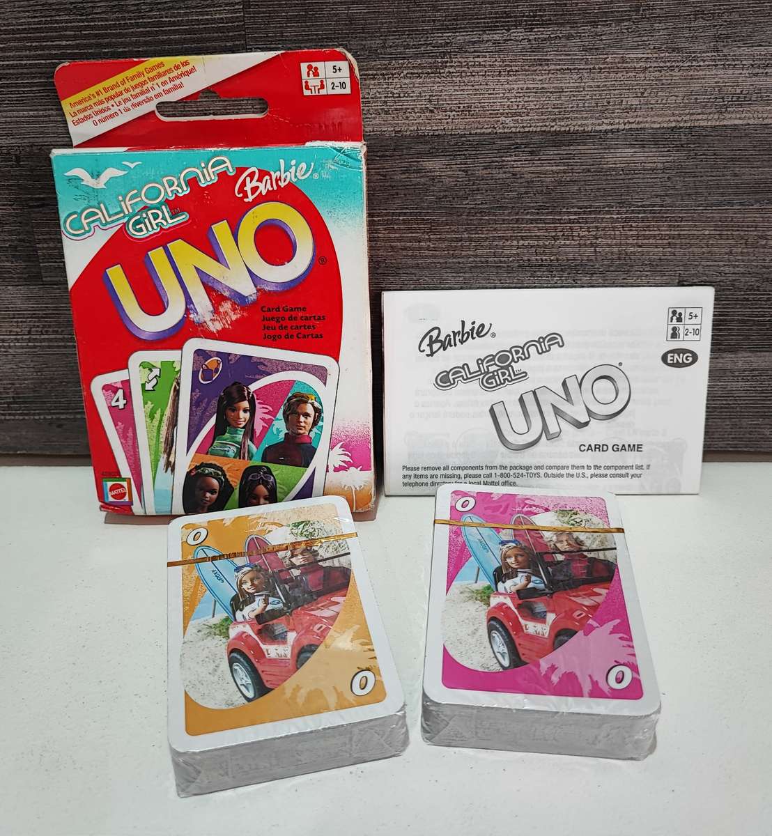 Mattel Barbie Uno Cards