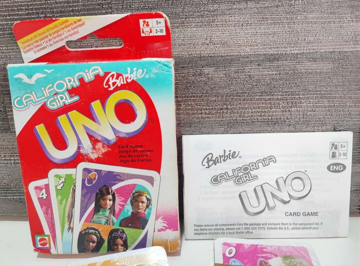 Mattel Barbie Uno Cards