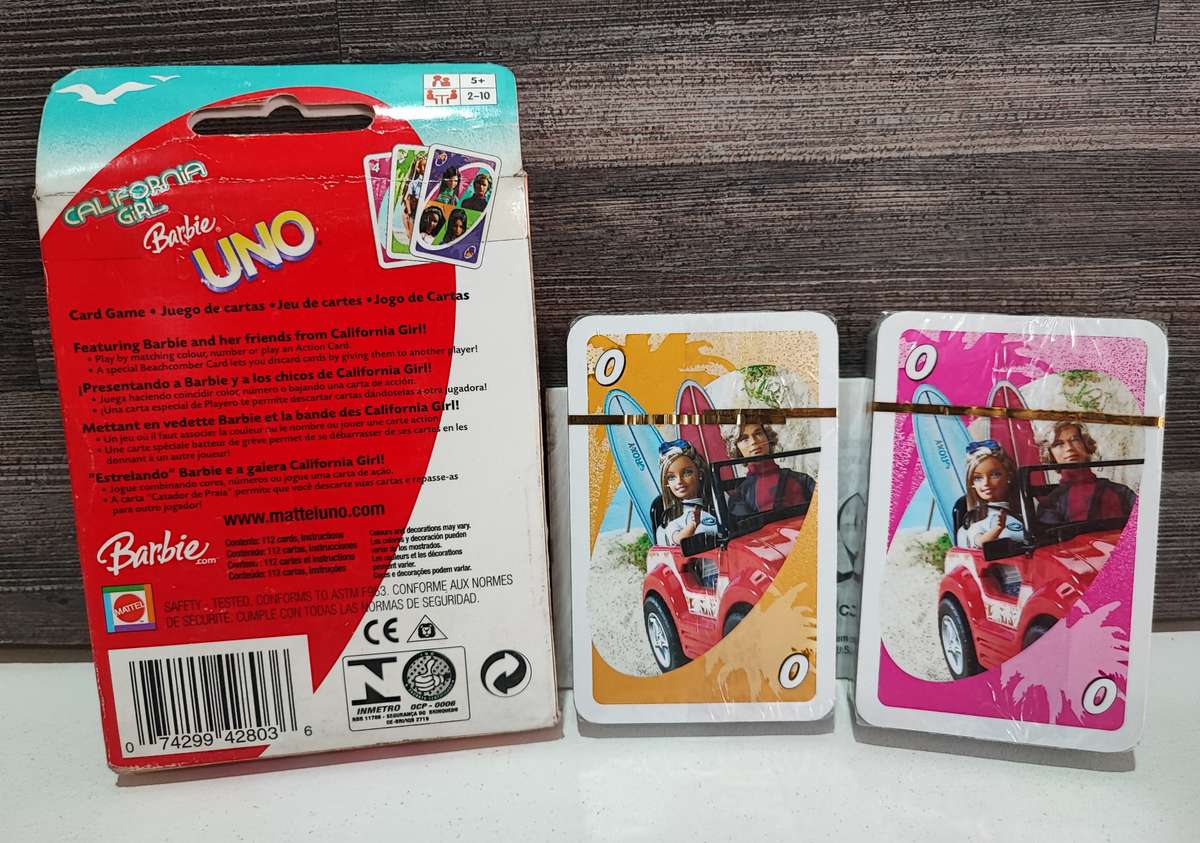 Mattel Barbie Uno Cards