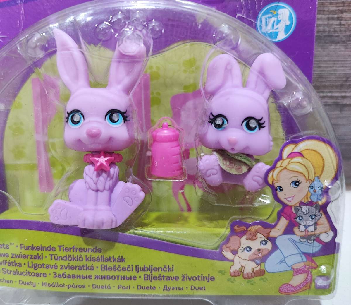 2012 Mattel Polly Pocket - Sparkling Pets Bunny Set