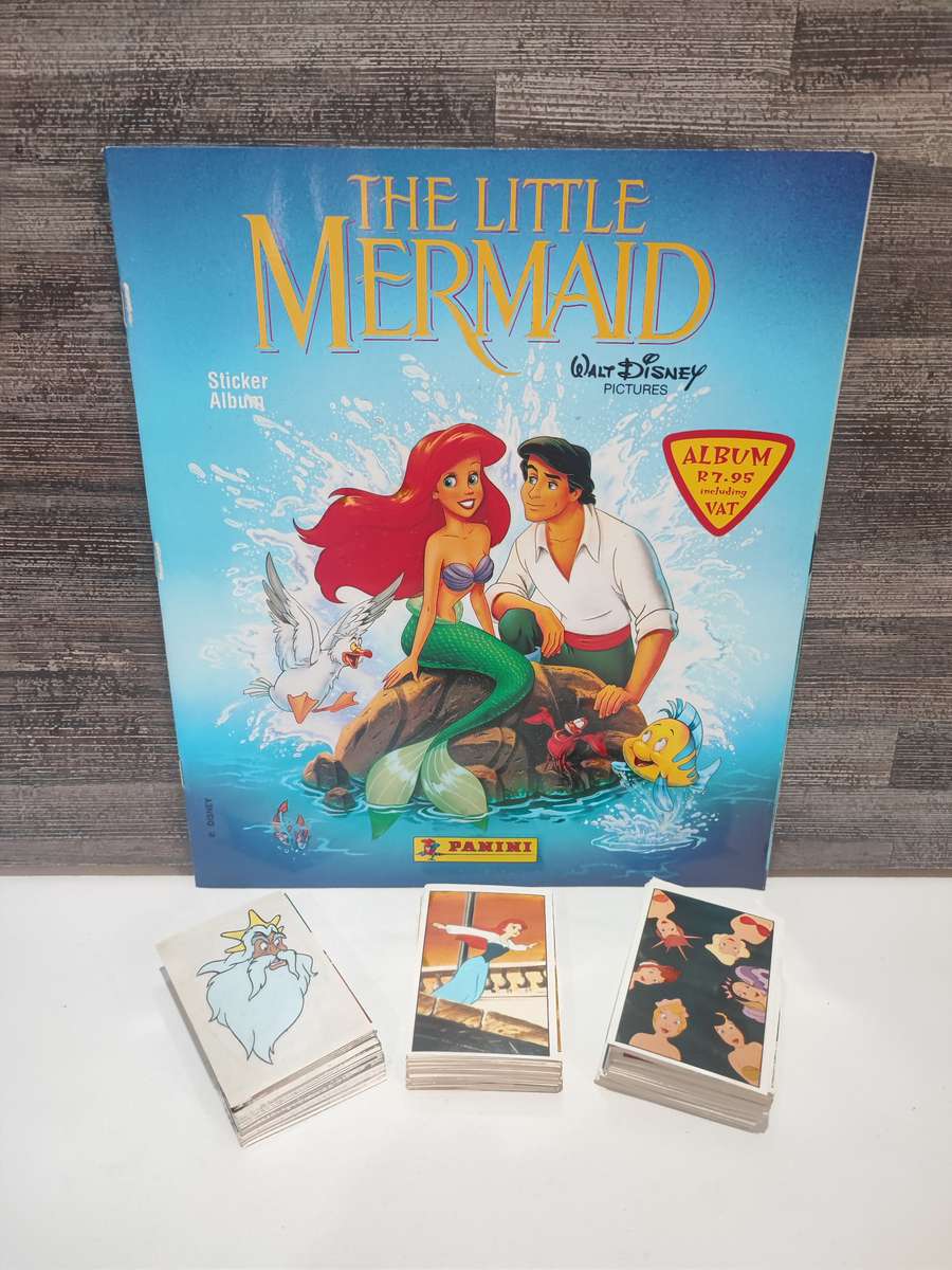 1990 Panini Disney`s Little Mermaid Sticker Album & Stickers(No Doubles)
