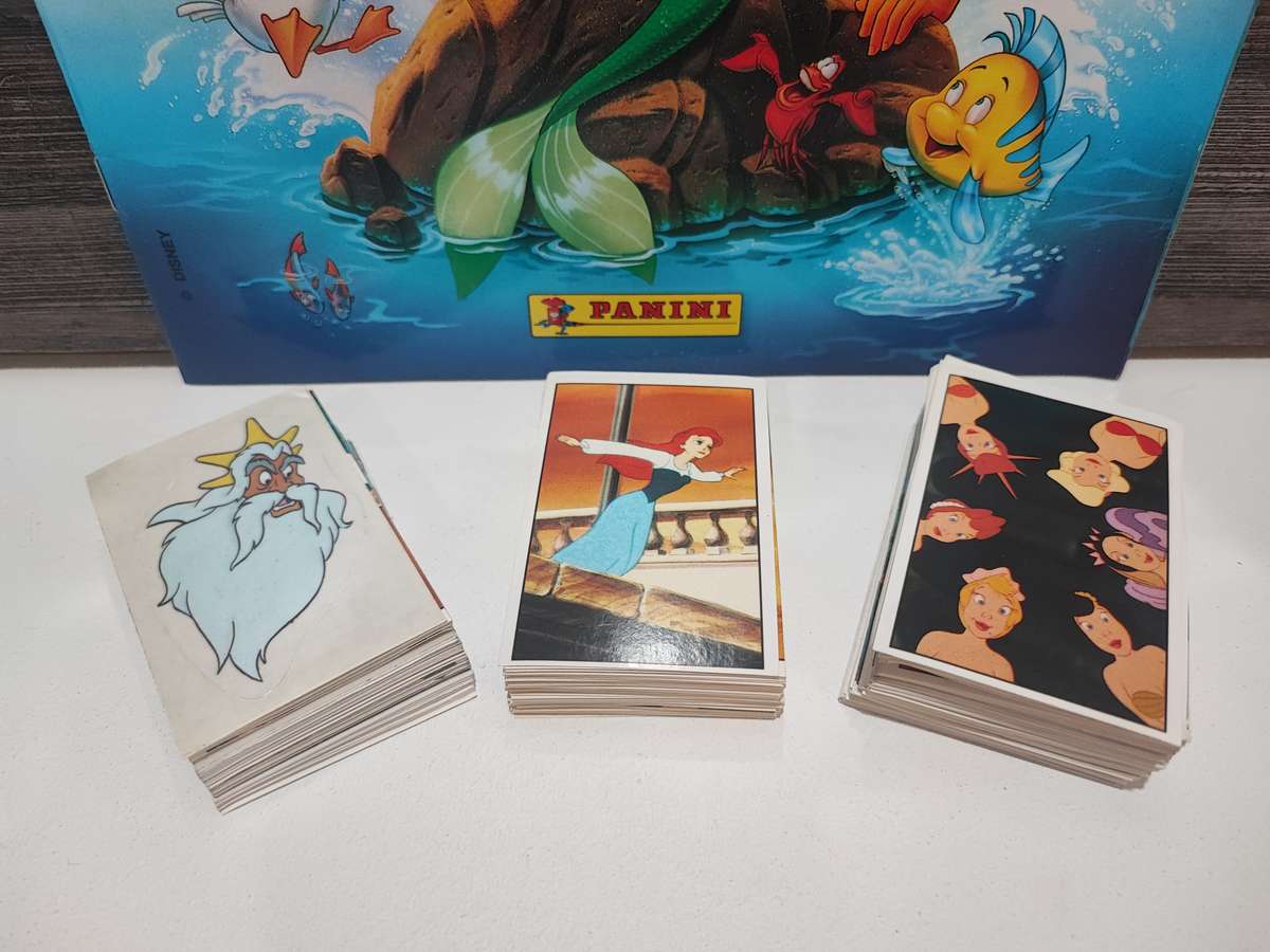 1990 Panini Disney`s Little Mermaid Sticker Album & Stickers(No Doubles)