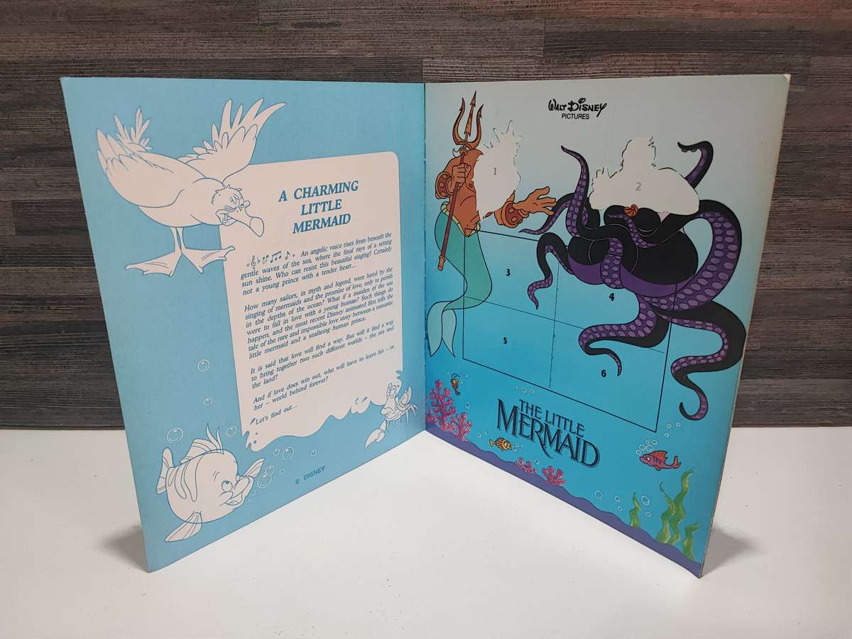 1990 Panini Disney`s Little Mermaid Sticker Album & Stickers(No Doubles)