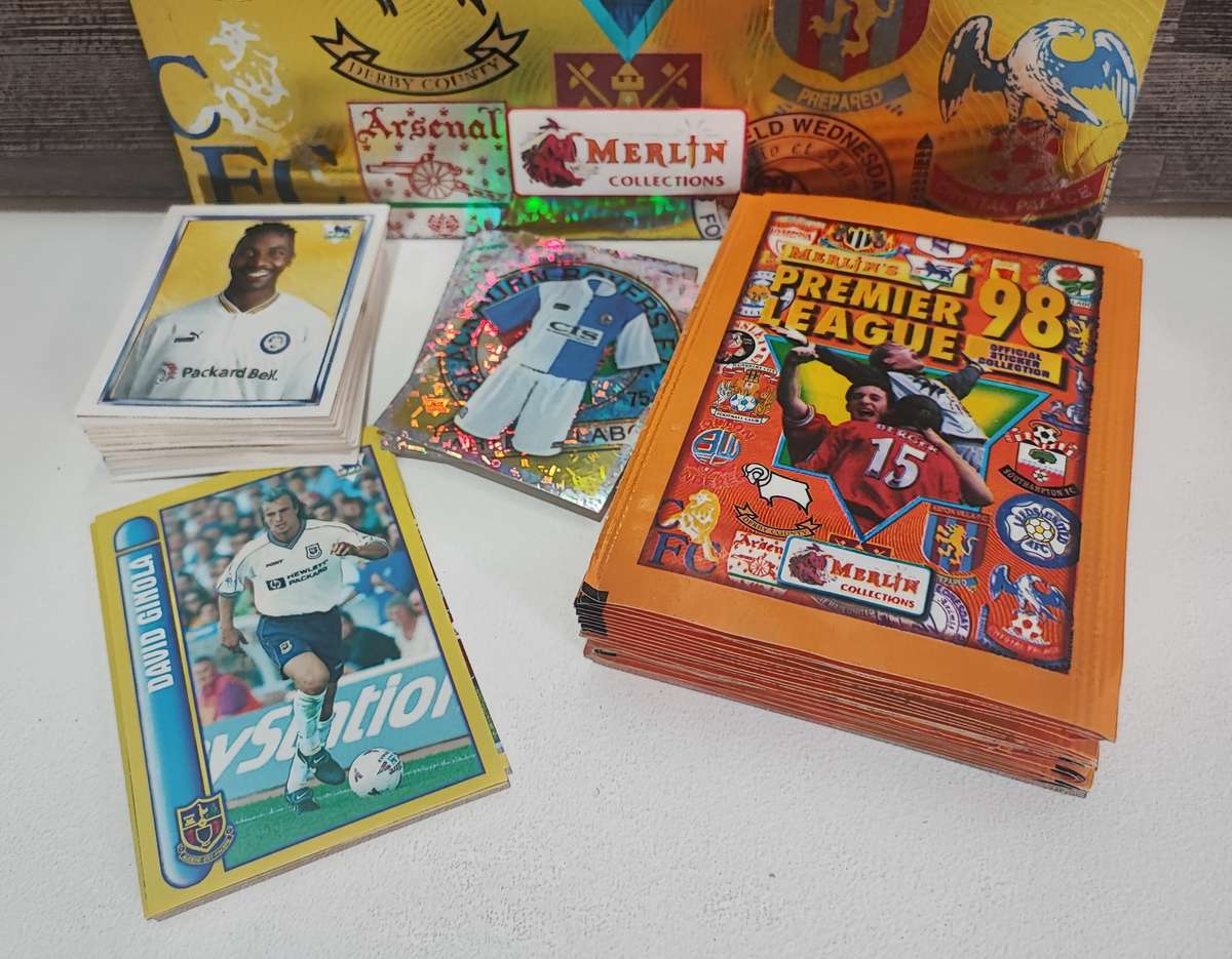 1998 Merlin`s by Topps Premier League Sticker Album & Collectible Stickers