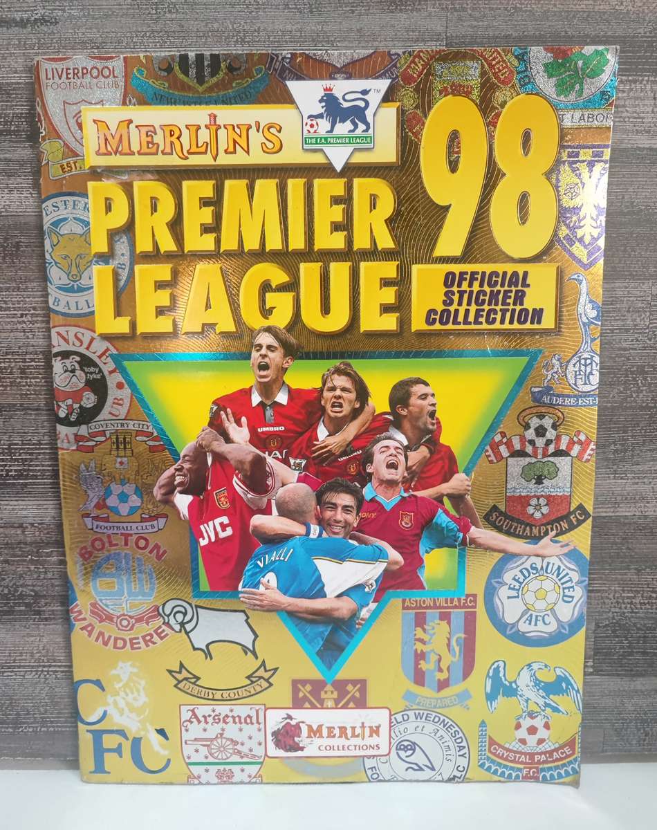 1998 Merlin`s by Topps Premier League Sticker Album & Collectible Stickers