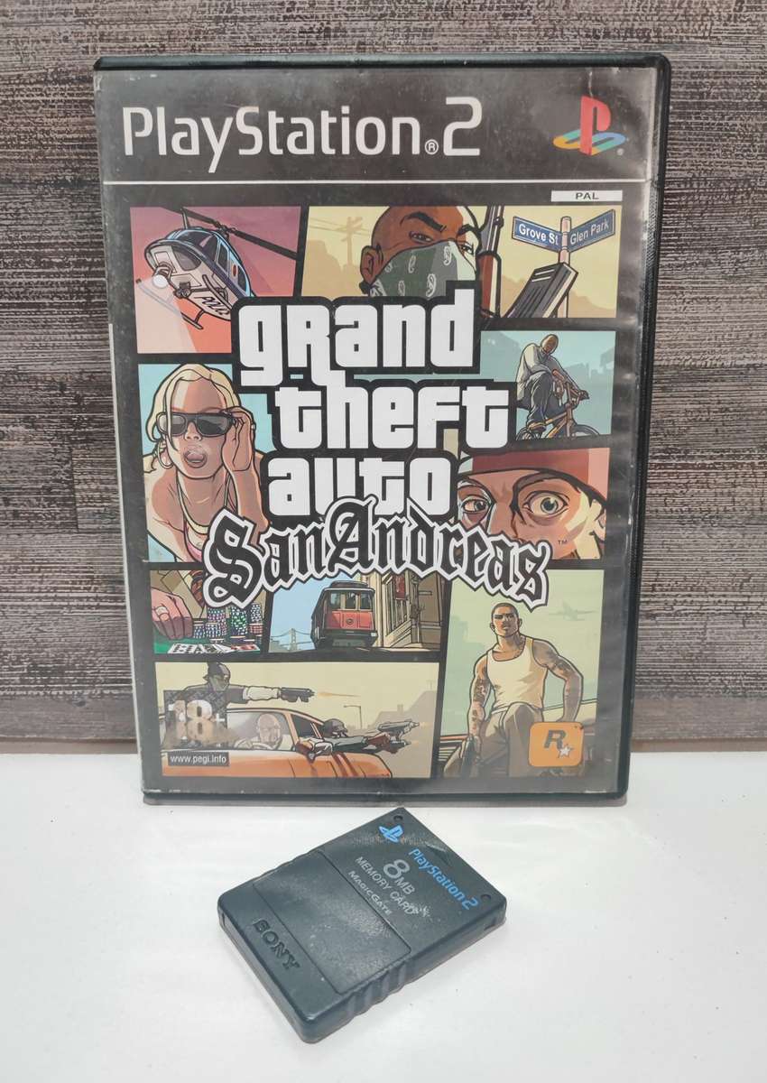 Playstation 2 Game GTA San Andreas & Memory Card