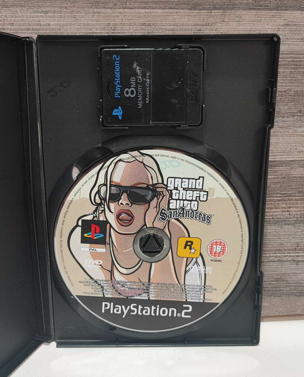 Playstation 2 Game GTA San Andreas & Memory Card