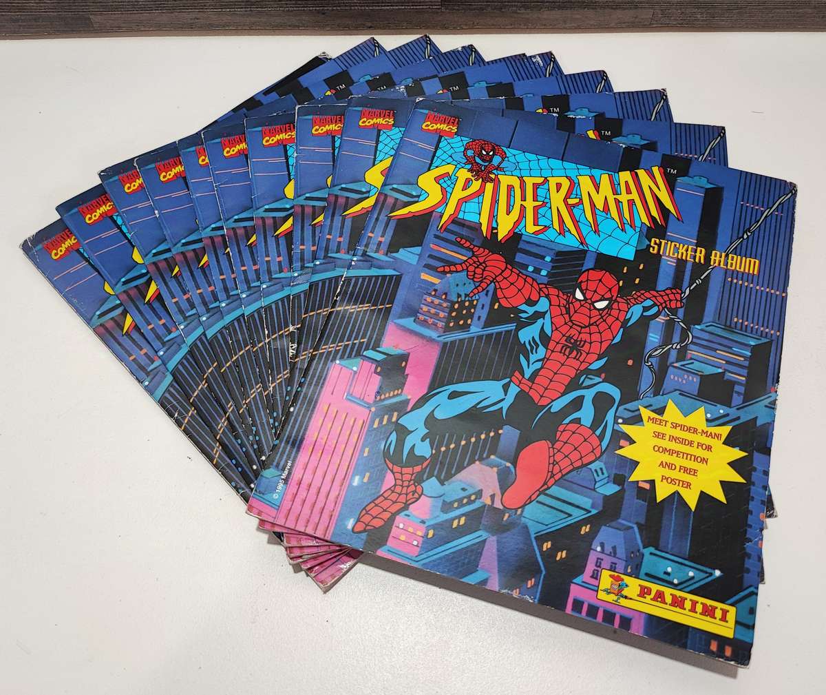1995 Panini Marvel`s Spiderman Sticker Albums(One Bid for all)