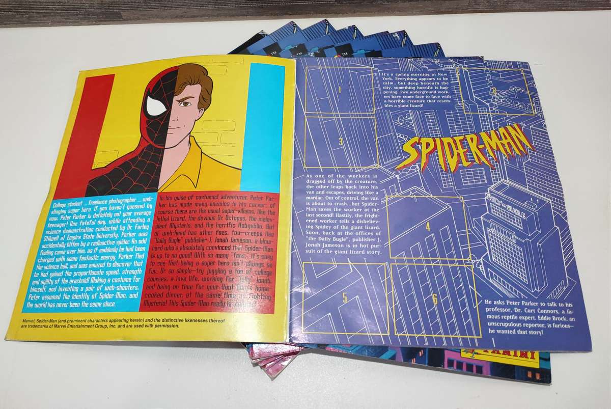1995 Panini Marvel`s Spiderman Sticker Albums(One Bid for all)