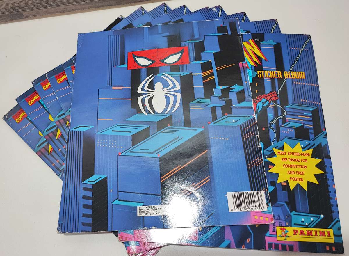 1995 Panini Marvel`s Spiderman Sticker Albums(One Bid for all)
