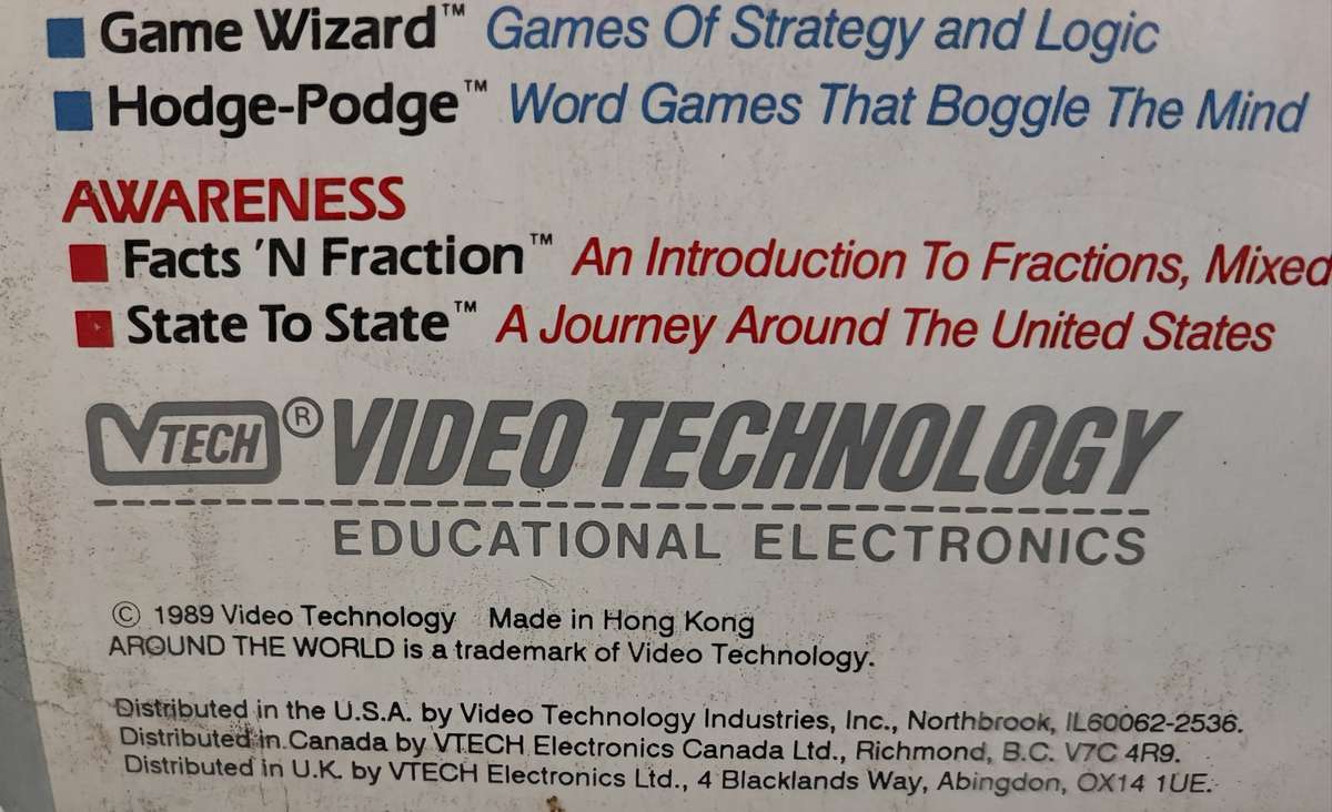 Vintage 1989 Socrates Around the World Game Cartridge