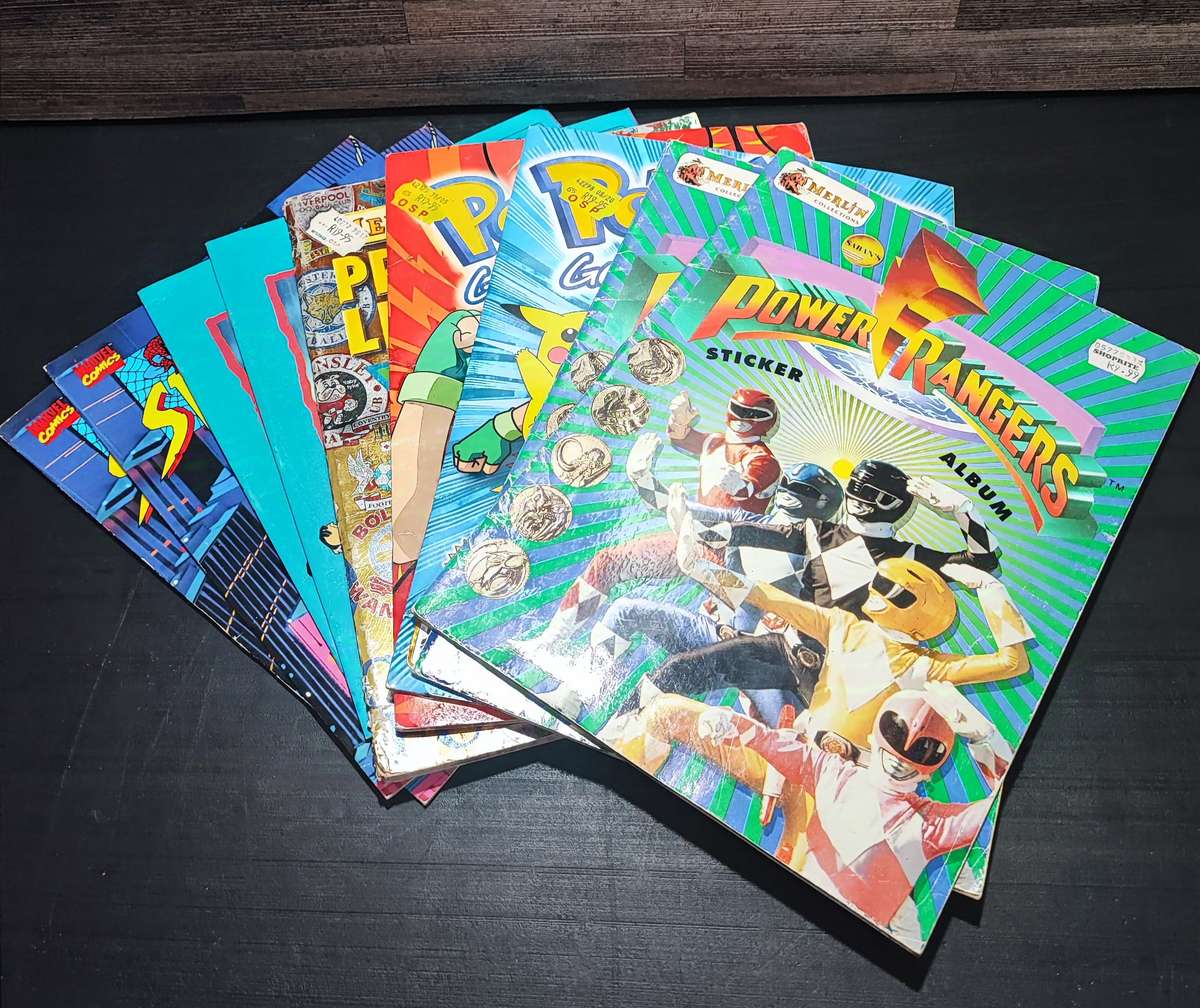 Vintage Topps/Panini Mixed Sticker Albums