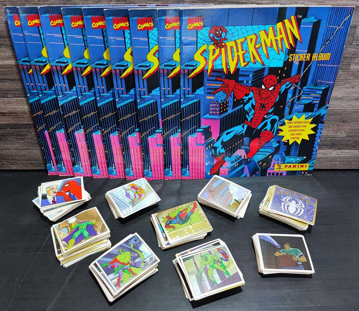 1995 Panini Marvel`s Spiderman Sticker Albums and Collectible Stickers(Huge Lot)Last Available