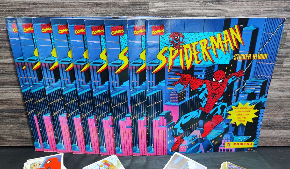 1995 Panini Marvel`s Spiderman Sticker Albums and Collectible Stickers(Huge Lot)Last Available