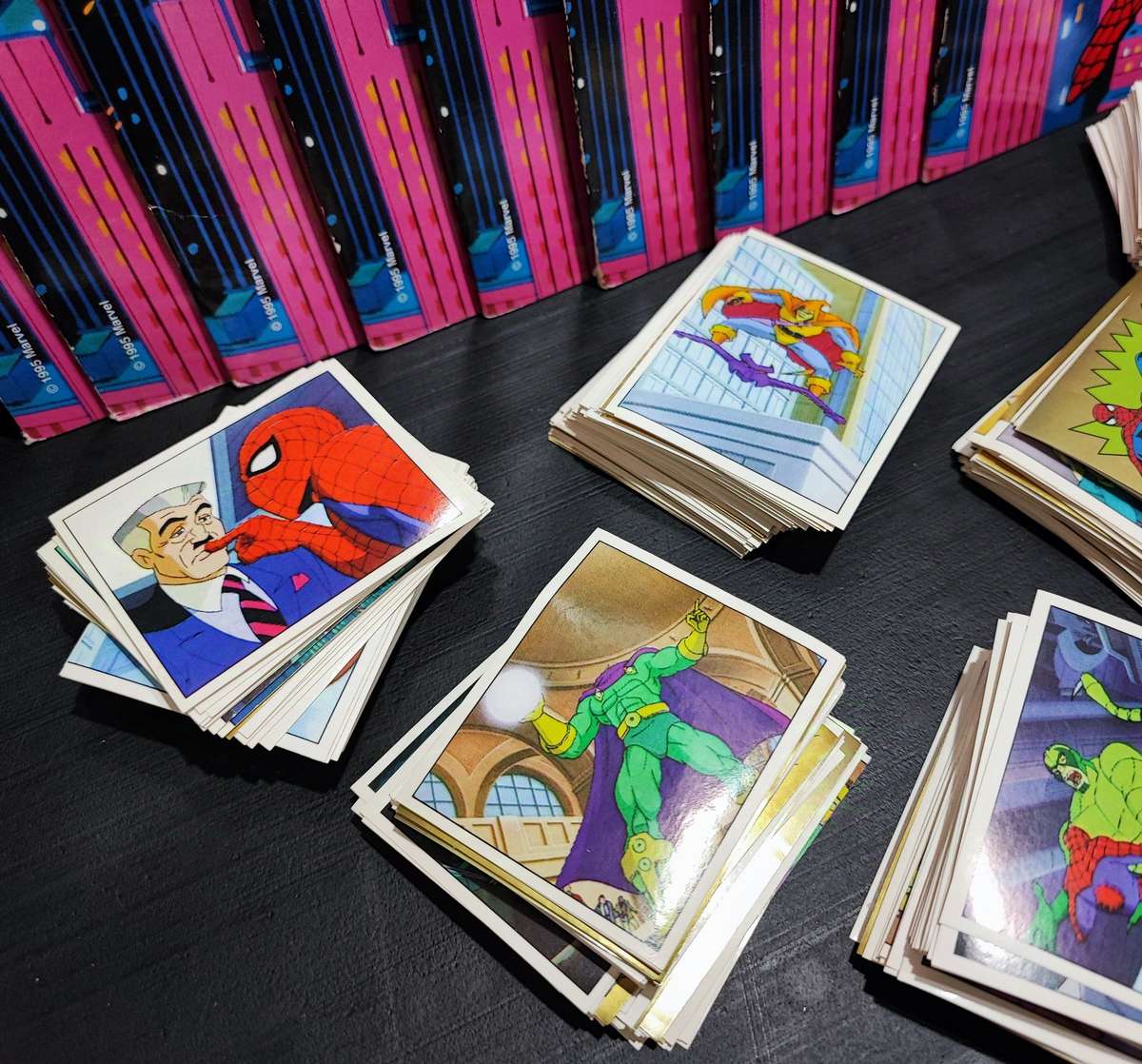 1995 Panini Marvel`s Spiderman Sticker Albums and Collectible Stickers(Huge Lot)Last Available