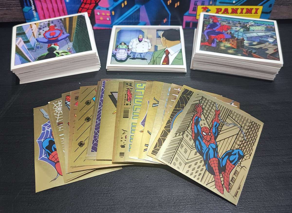 1995 Panini Marvel`s Spiderman Sticker Albums and Collectible Stickers(Complete Set)