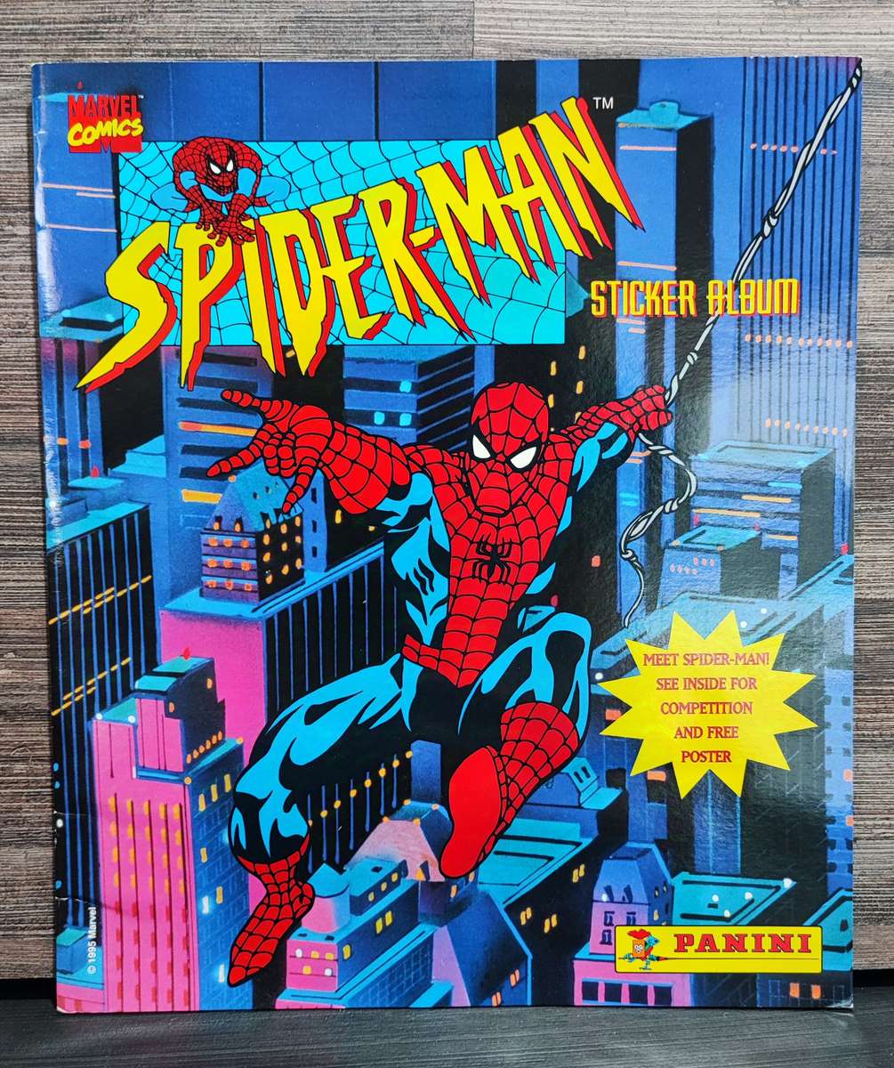 1995 Panini Marvel`s Spiderman Sticker Albums and Collectible Stickers(Complete Set)