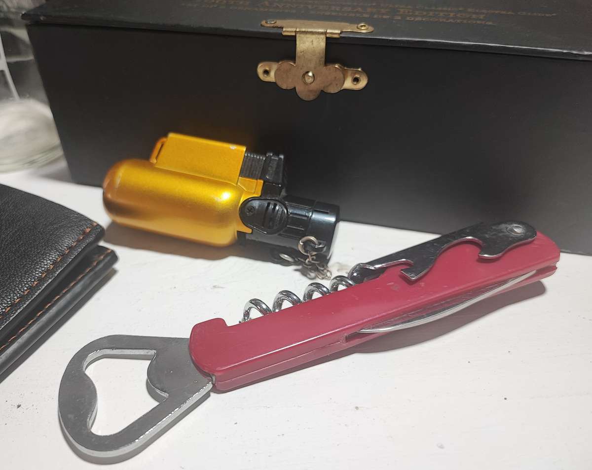 Harley Davidson storage box with goodies