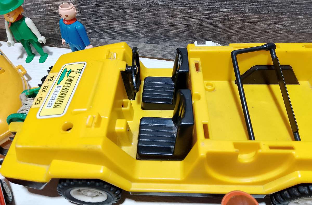 Rare 70's Playmobil Figures and Vehicle