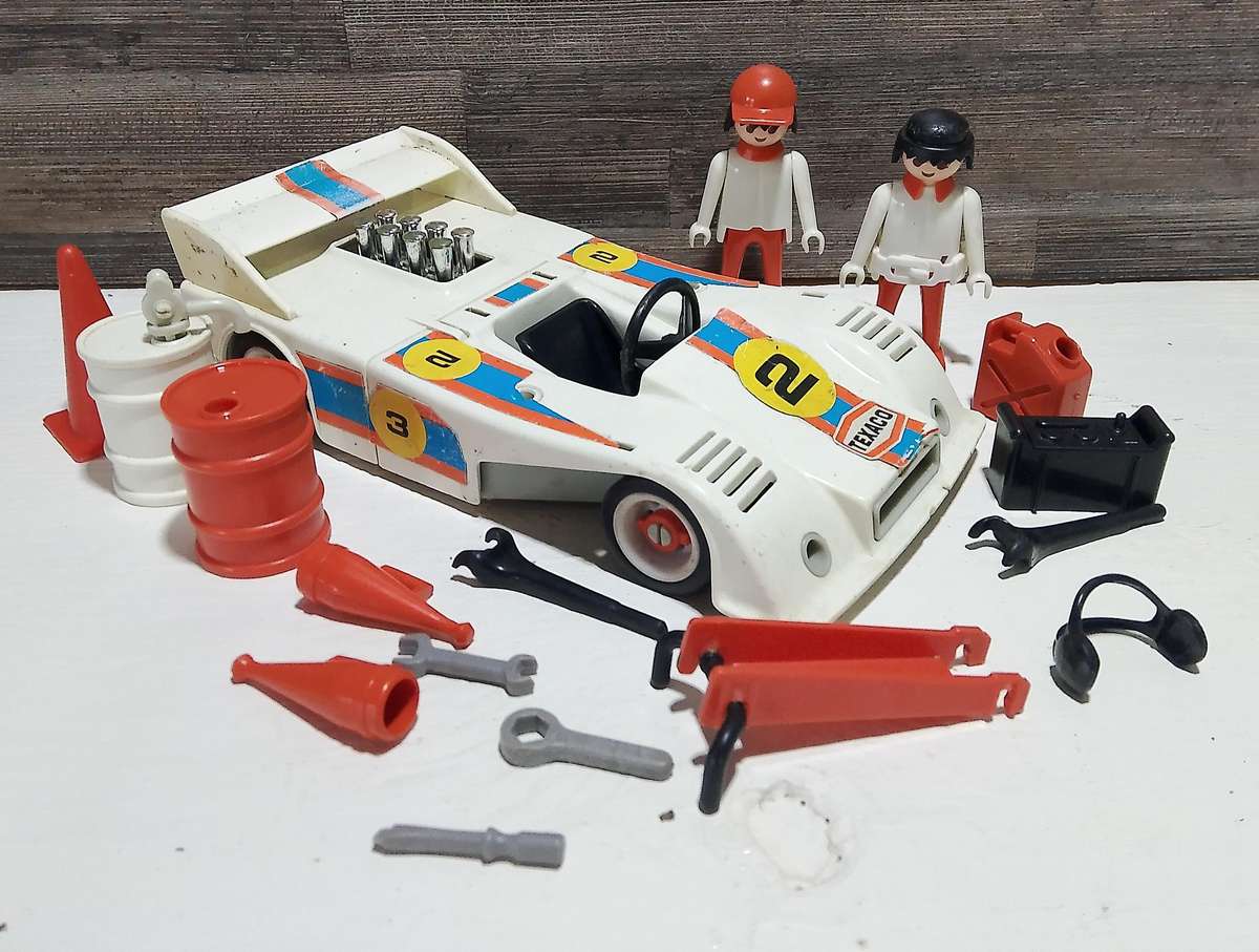 Rare 70's Playmobil Figures and Vehicle