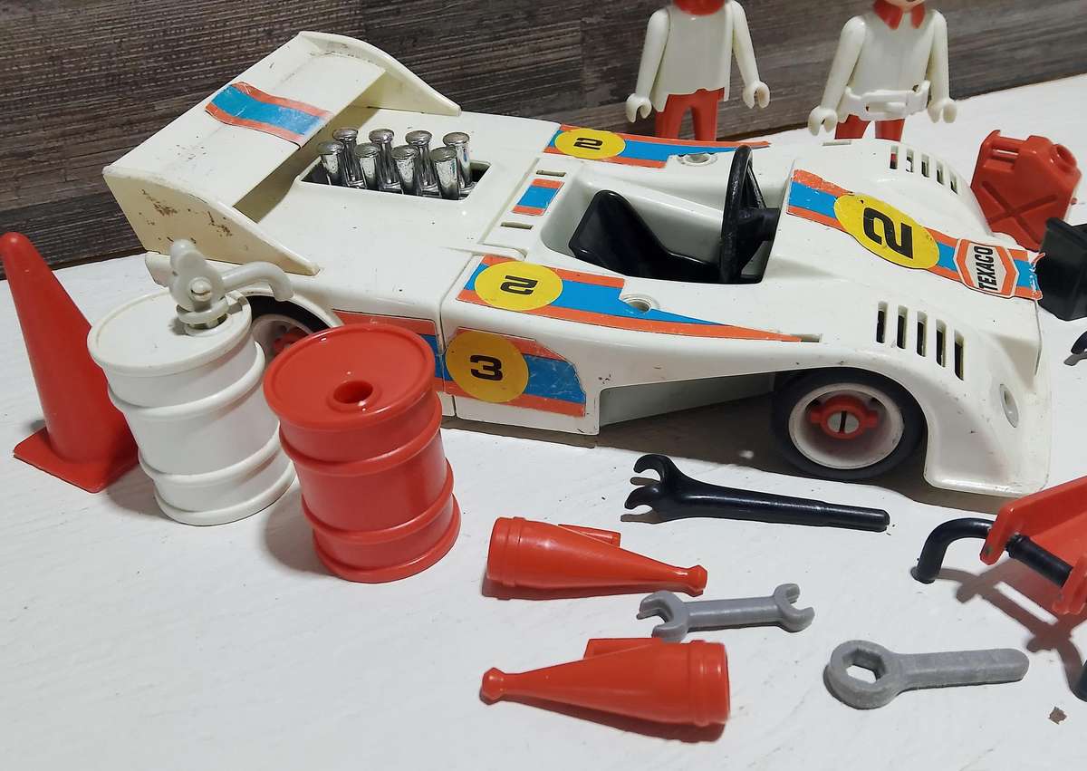 Rare 70's Playmobil Figures and Vehicle