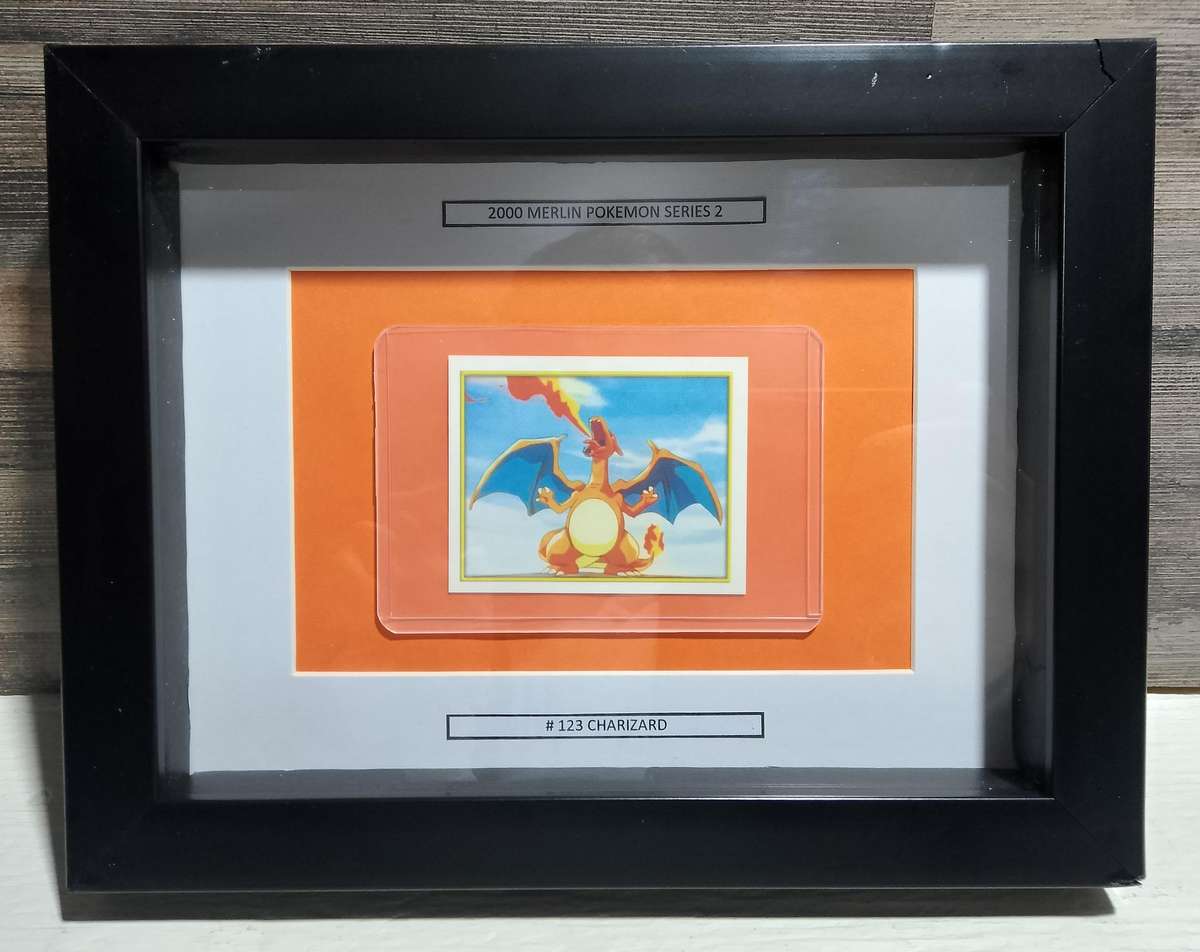 Framed Rare 2000 Topps Pokémon Charizard