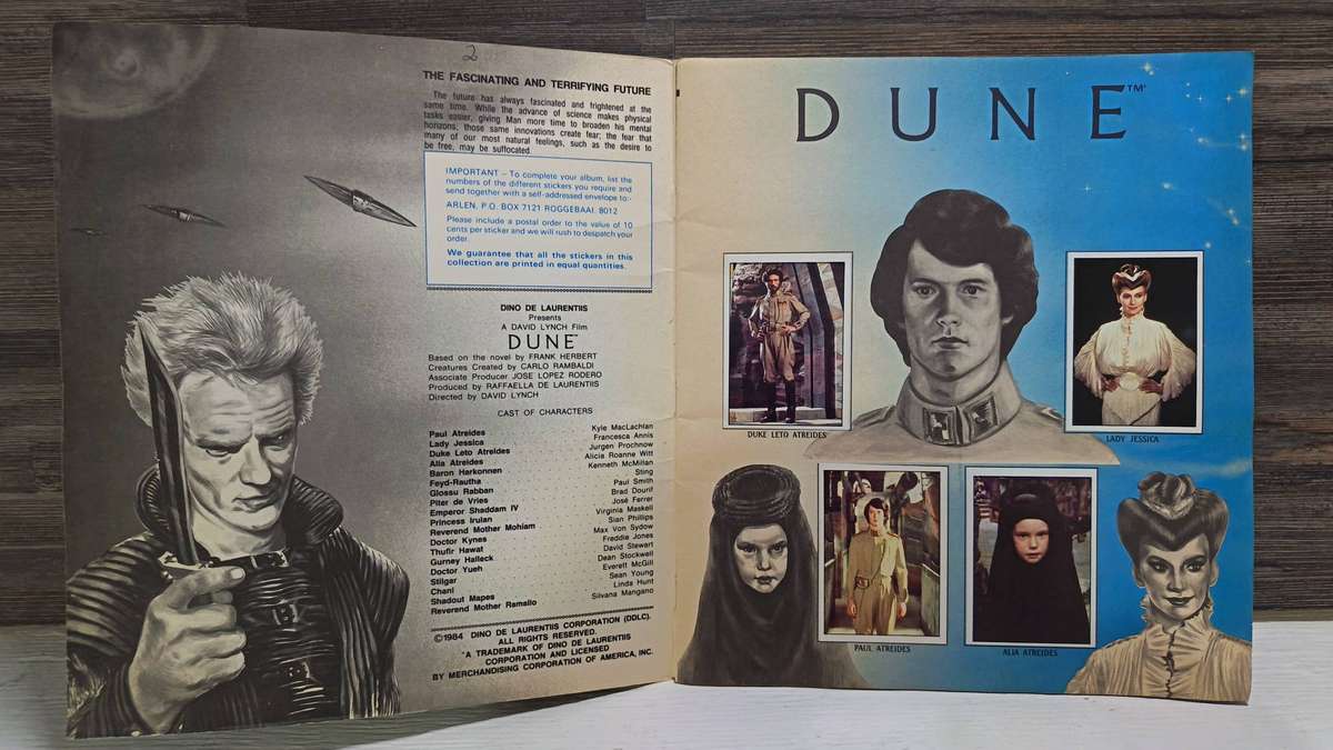 1984 Panini Dune Sticker Album(Complete)