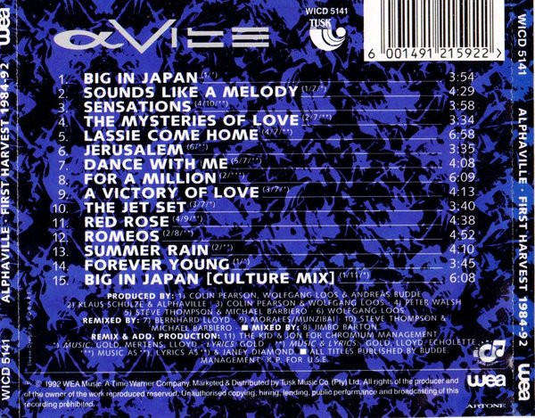 Alphaville  First Harvest 1984-92