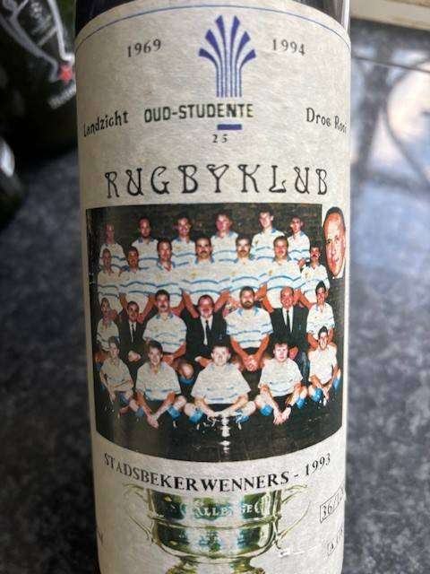 Oud-Studente Rugbyklub Stadsbeker Wenners 1993, with printed autographs