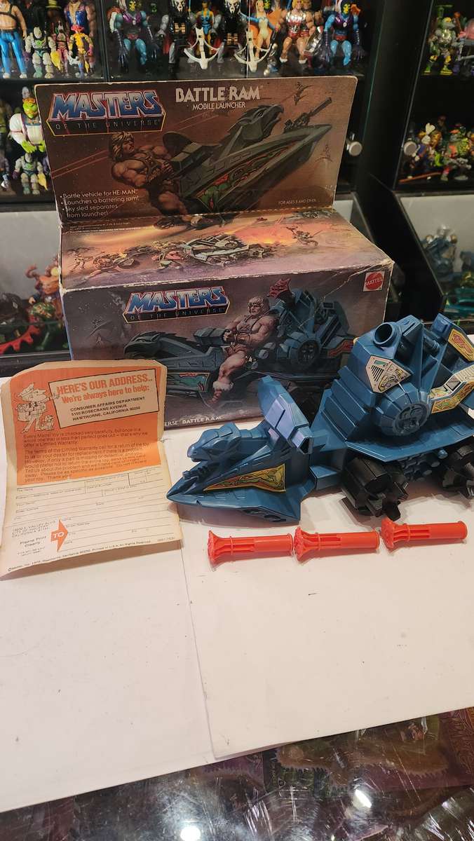 1981 Complete Boxed Battle Ram of He-Man-Masters of the Universe (MOTU) Vintage Figure