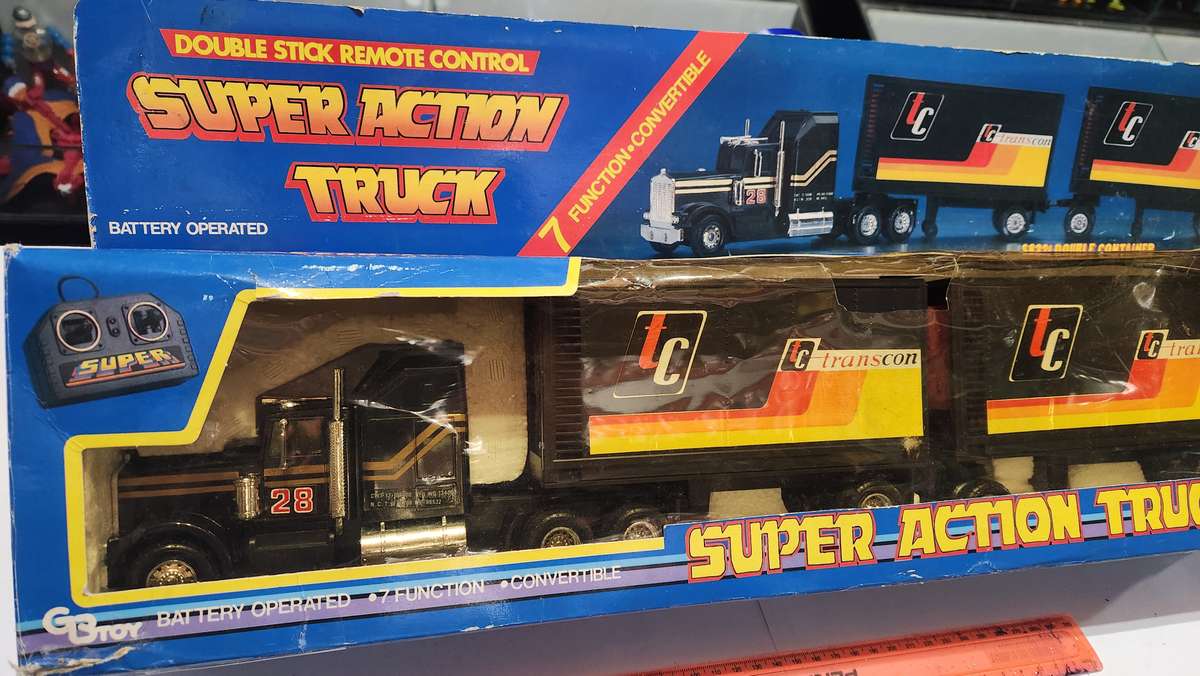 1980's Vintage Boxed Remote Control Super Action Transcon Truck