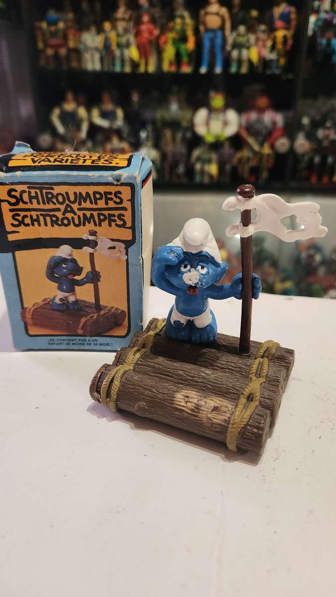1984 Vintage Peyo Raft Smurf