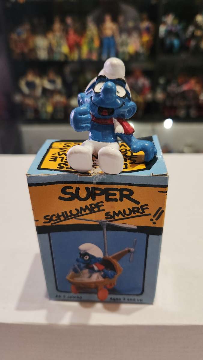 1982 Vintage Peyo Helicopter Smurf