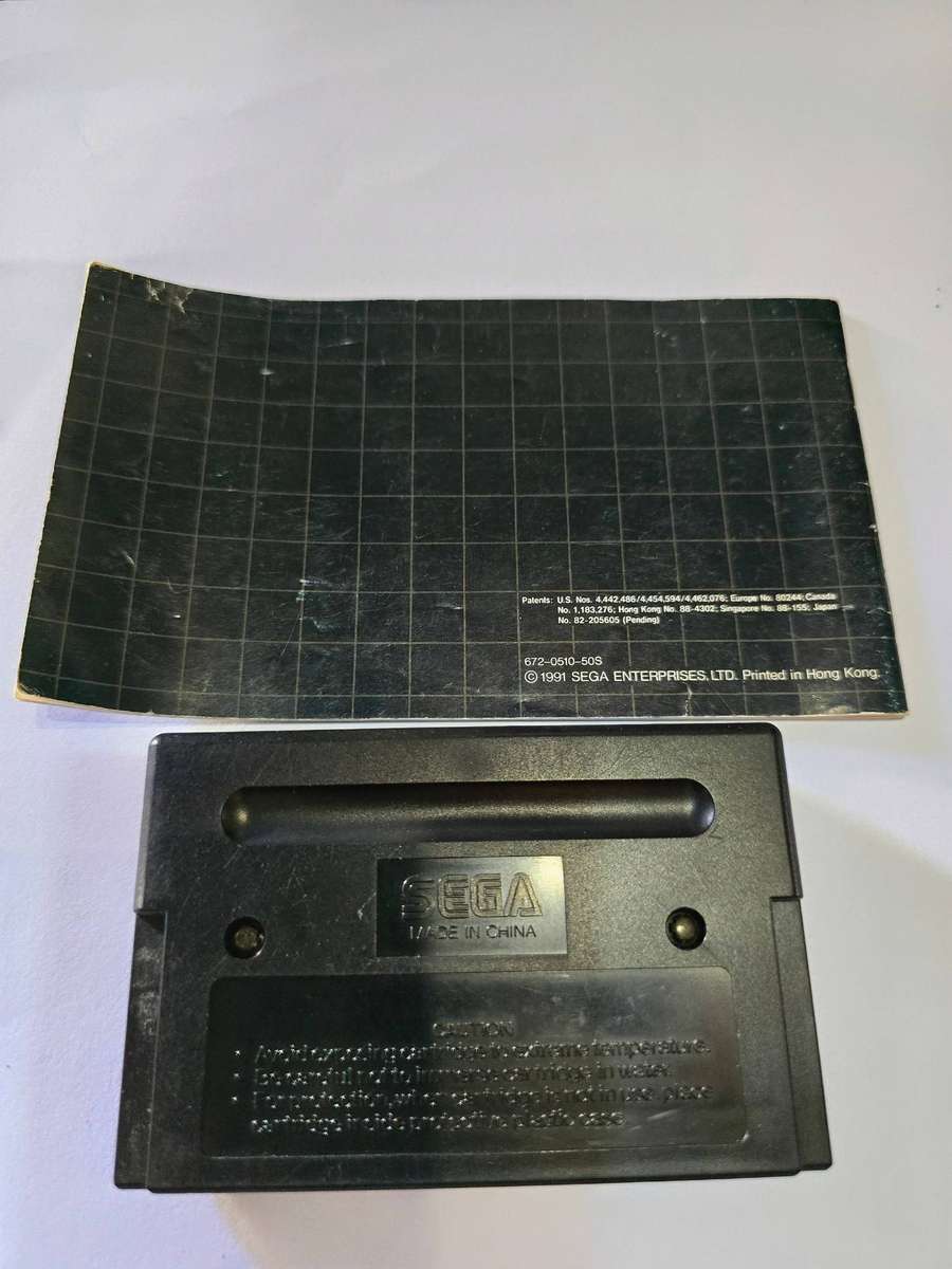Sega Mega Drive Sonic The Hedgehog With Booklet