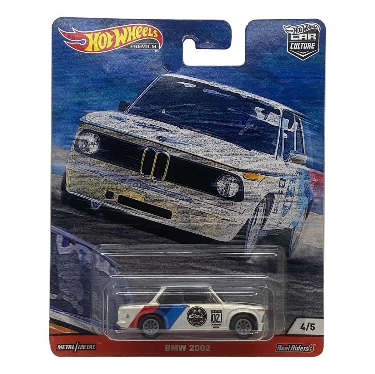 Hotwheels BMW 2002 - Premium Real rider - Carded - Scale 1:64.