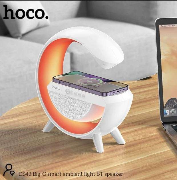 Hoco DS43 Big-G Smart Ambient Wireless Charging - BT Speaker  - FM Radio -  AUX