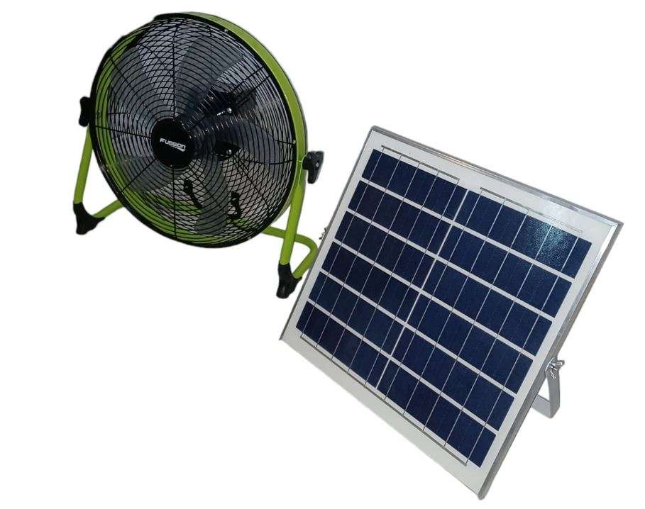 14" Solar Rechargeable Floor Fan