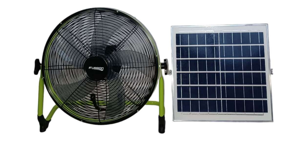 14" Solar Rechargeable Floor Fan